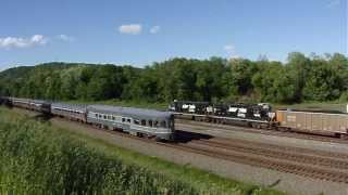 preview picture of video 'Amtrack Westbound With NYC Observation car at Mifflin, PA'