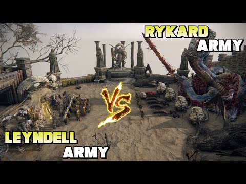 Leyndell Army Vs Rykard's Army   Golden Gods Encounters Inferno   Elden Ring Civil War