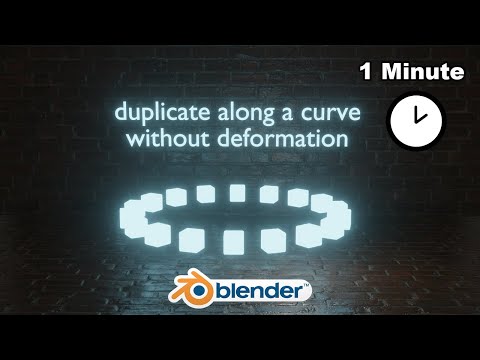 How to duplicate Objects on a Curve without Deformation in 1 Minute | Blender 3.2