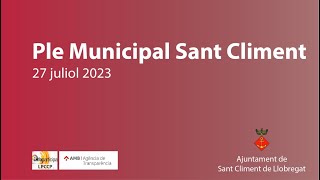 Ple ordinari, dijous 27 de juliol de 2023