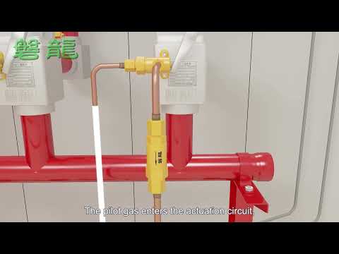IG100 Inert Gas Fire Suppression System Discharge Demonstration | 3D Animation