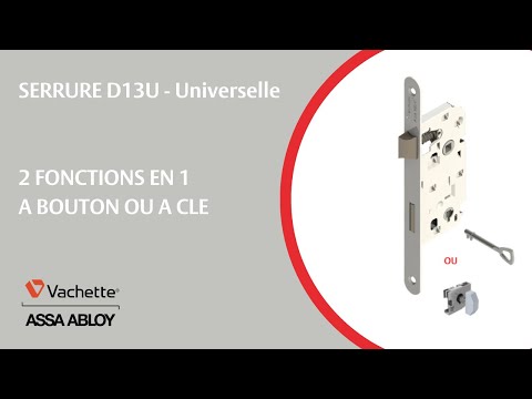 Serrure à larder réversible D13 Universelle - bec-de-cane condamnation clé L VACHETTE