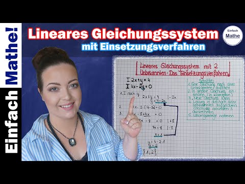 Lineares Gleichungssystem mit Einsetzungsverfahren lösen | einfach mathe!