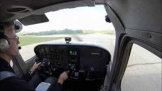 Cessna 172 Solo Practice in Gusty Winds