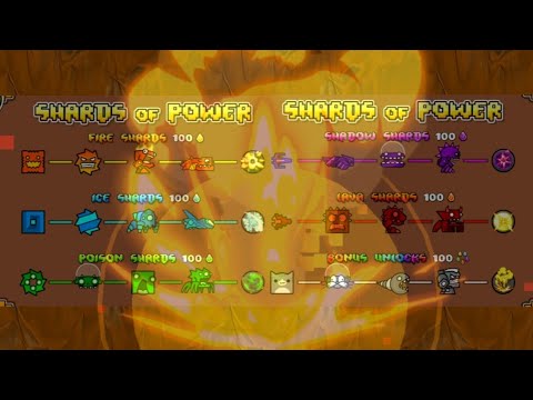 All SHARDS of POWER Collected! | Geometry Dash 2.11 | GD Doiz