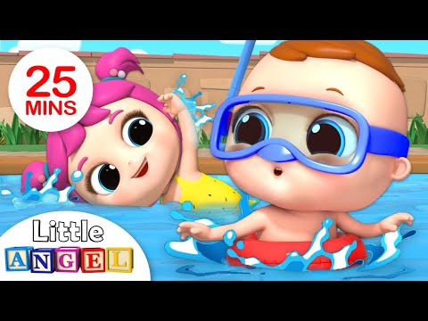 Swimming Song | Baby’s First Swim | Nursery Rhymes by Little Angel