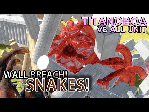 TITANOBOA VS ALL UNIT | WALL BREACH | Animal Revolt Battle Simulator