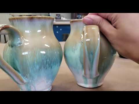 LAYERING AMACO GLAZES // HONEY FLUX, TEXTURED TURQUOISE, AND ANCIENT JASPER // DRIPPY GLAZE COMBO