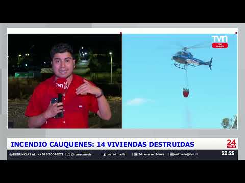 Incendio San Pedro de Cauquenes está contenido | 24 Horas TVN - Red Maule