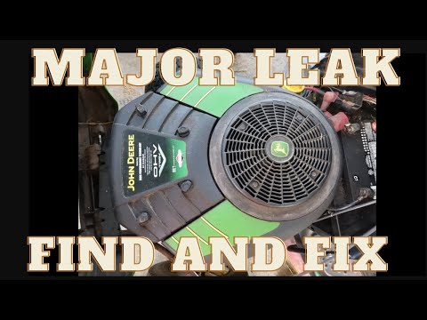John Deere - Finding and fixing a major leak - Briggs and Stratton V-twin crankcase gasket