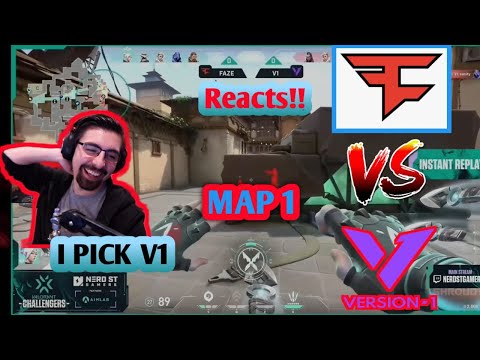 Shroud Reacts to Faze Vs V1   Map 1  in loser out match