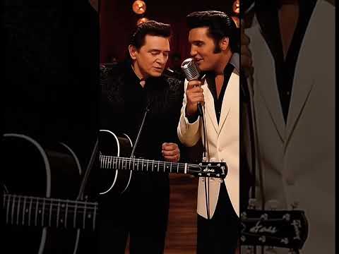 Dynamic Duo!  Johnny Cash and Elvis Presley 🥰 #elvis #elvismovie #soralife #johnnycash