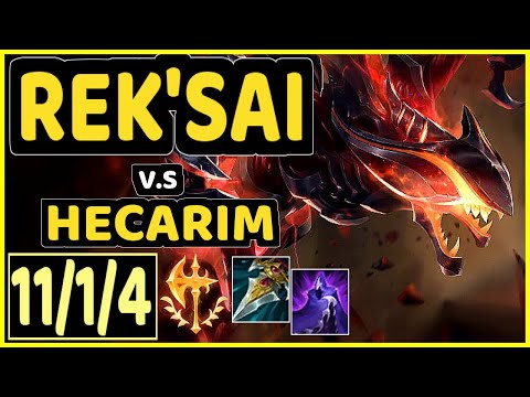 REK'SAI vs HECARIM - 11/1/4 KDA JUNGLE GAMEPLAY - KR Ranked GRANDMASTER