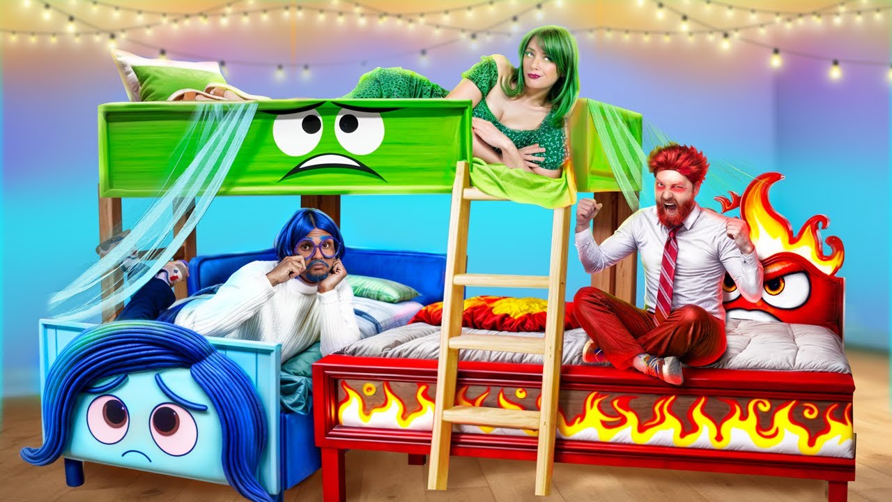 Nós construímos um beliche para Divertida Mente 2! Se as emoções me governarem!