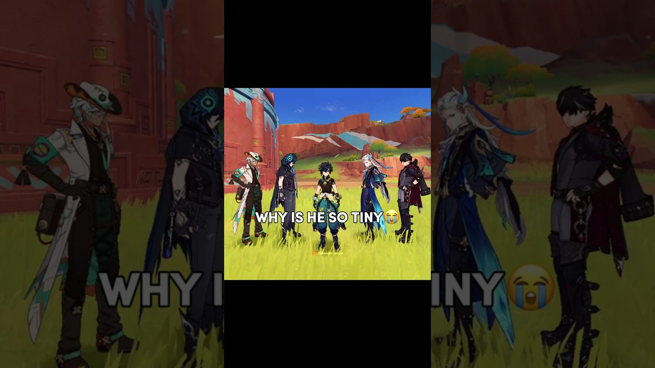 why does he look so smol help😭 #genshinimpact #genshin #ifa #kinich #ajaw #explore #fyp #neuvilette