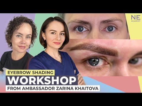 Augenbrauen-Shading-Workshop von Botschafterin Zarina Khaitova.