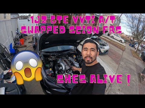 Scion Frs 1jz Gte Auto swap - 1St Fire UP SHES Alive !!! #gt86 #2jz #1jz #supra #brz