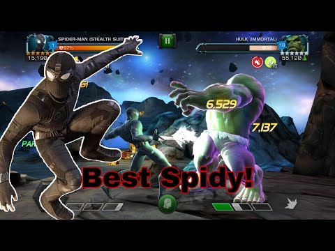 My new rank 2 6*! Stealth Suit Spiderman rank - best spiderman So far - marvel contest of champions