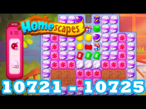 Homescapes Level 10721 - 10725 HD 3 - match puzzle Gameplay | android | IOS | 10722 | 10723 | 10725
