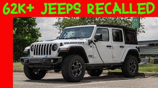 Jeep Wrangler 4XE recalled! Dead Jeep issue
