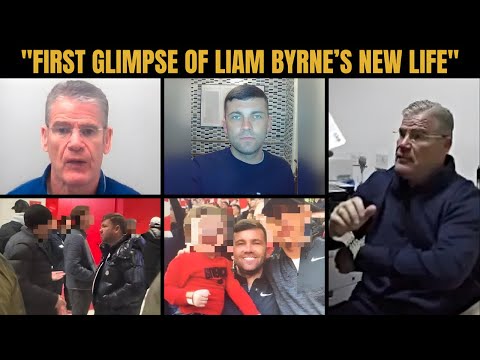 Gang boss Liam Byrne pictured for first time since jail release at Liverpool match