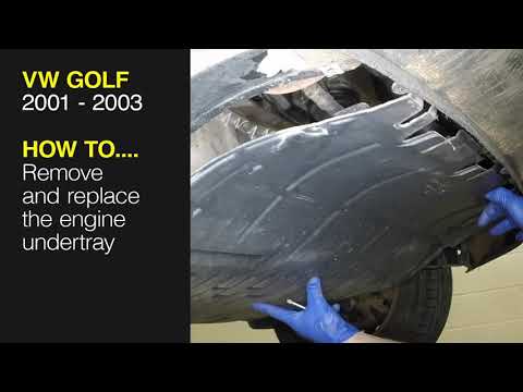 How to Remove and replace the engine undertray VW Golf 2001 to 2003