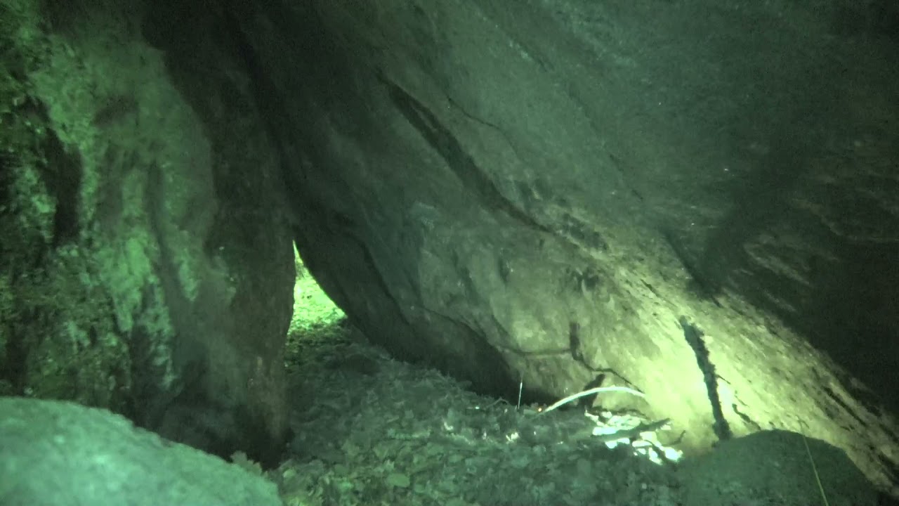 Green Screen Background Spooky environments a haunted cave where a person was found murdered in