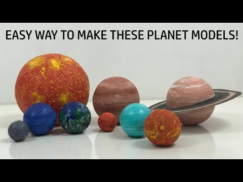 HOW TO MAKE PLANETS OF THE SOLAR SYSTEM FOR SCIENCE PROJECTS & AEROSPACE EXHIBITIONS - EASY WAY!!!