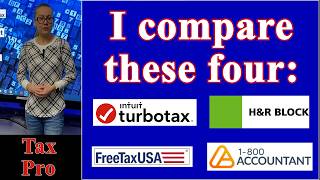 TurbotTax vs H&R Block vs FreeTaxUSA vs 1-800Accountant Tax