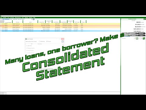 Creating a Consolidated Statement for Borrowers with multiple Loans - Moneylender Professional