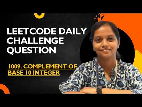 Leetcode 1009 Complement Of Base 10 Integer Java