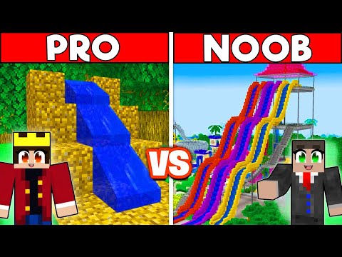 NOOB vs PRO: DEVASA SU PARKI YAPI KAPIŞMASI! - Minecraft