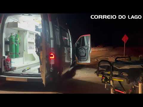 Entregador perde controle de moto, sofre queda e é socorrido pelo SAMU em Santa Helena