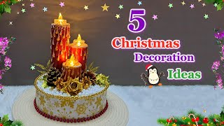 5 Beautiful Christmas Decoration idea from Waste Styrofoam | DIY Christmas craft idea 38☃️