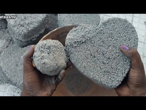 Fresh Concrete Gritty & Grainy Dusty Crumbling ASMR | Clay Pot + Water 💦 | Ultra Satisfying Texture