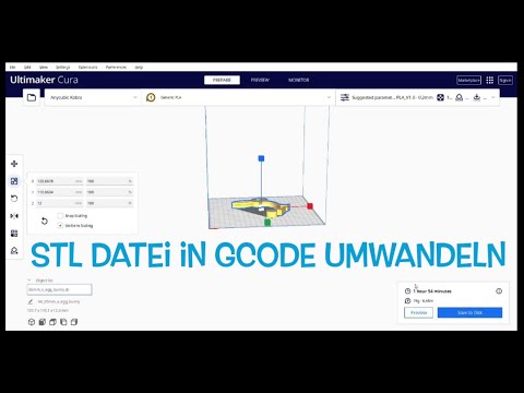 STL Datei in GCODE umwandeln einfach 3D Drucker Converting STL Files to G-code easy Ultimaker Cura
