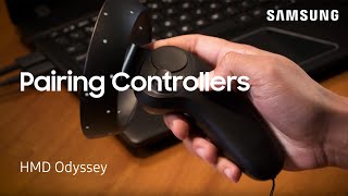 How to pair the controllers to your HMD Odyssey | Samsung US