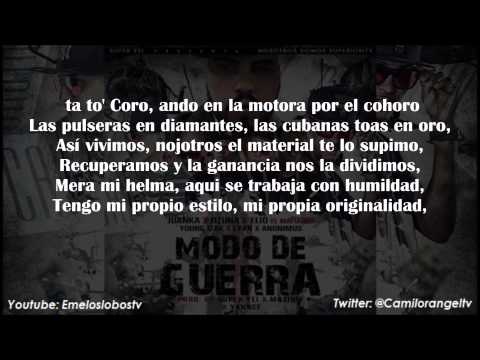 MODO DE GUERRA (LETRA)- JUANKA EL PROBLEMATIK FT ELIO, OZUNA, ANONIMOUS, LYAN, YOUNG IZAK