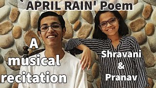 English poems with music | April rain (Robert Loveman)
