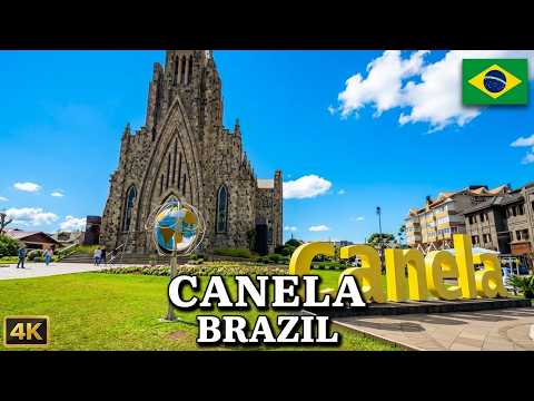 CANELA-RS. Caminhando pelo Centro: Estação, Praça e Catedral