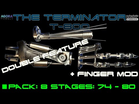 MEGA Stavba Big Scale Model Terminator T-800 od Agora Models - Pack: 8, Stages: 74 - 80 + Finger Mod