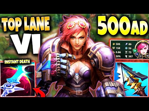 FULL PEN GODDESS ~ Top Lane 500+ AD Vi Build CARRIED the HARDEST GAME EVER 🔥 LoL Top Vi s11 Gameplay