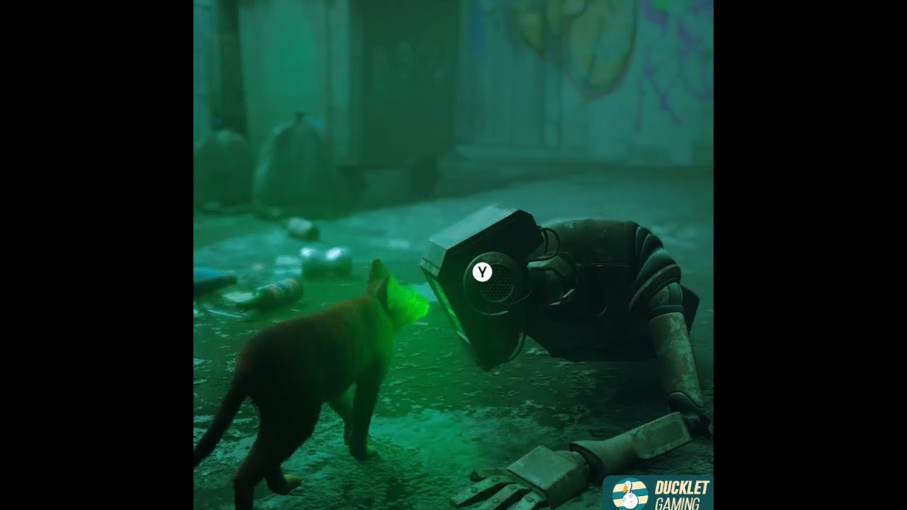 This is what your cat will do if you're dying || STRAY on Steam | #shorts