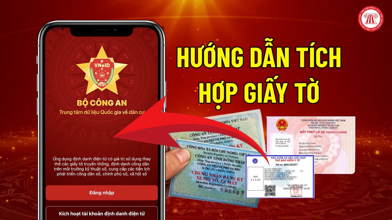 Hướng dẫn tích hợp giấy tờ vào VNeID