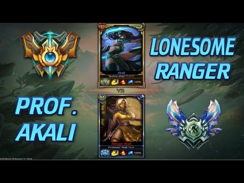 "Lonesomeranger" Challenger Akali Main (#1 Akali World) vs. "Professor Akali" High-ELO Akali Main