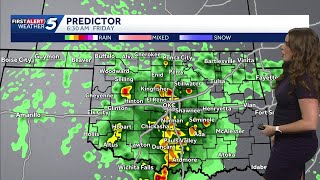 TIMELINE: Waves of storms bring threat of hail, 70 mph winds to Oklahoma on Thursday