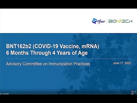 June 17, 2022 ACIP Meeting - BNT162b2; mRNA COVID-19 vaccines in young children & Public Comment