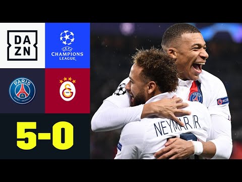 Jeder darf mal! Neymar, Mbappe & Co. souverän: PSG - Galatasaray 5:0 | UEFA Champions League | DAZN