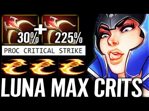 🔥 WTF IMBA Critical Machine Meta - LUNA Daedalus 30% Crit 225% DMG Crazy Comeback Carry Dota 2 Pro