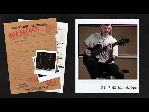 Schecter PT-7 MS Black Ops - Ebony - Satin Black Open Pore - 7-String image 10
